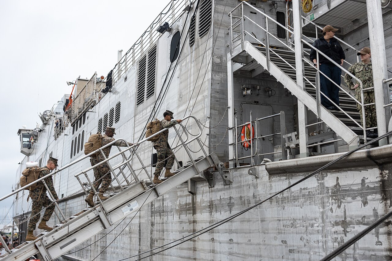 II MEF Marines From North Carolina board USNS Trenton in the Mediterranean Sea (7524362).jpg